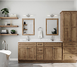 Bertch Vanities – Northbrook Style, Birch wood with Driftwood color / finish.