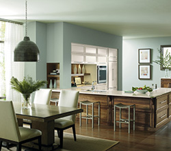 Omega Cabinetry  Style: Contemporary Riff  Material: Walnut  Finish: Natural